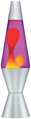 Lava® Lamp 14.5'' Yellow Wax/Purple Liquid/Silver Base & Cap (Lamp, Decor)*