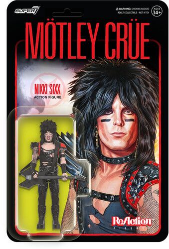 Super7 - Motley Crue - ReAction Wv1 - Nikki Sixx (Shout at the Devil) (Figure, Collectible, Action Figure)