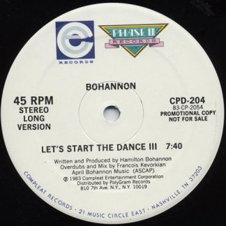 Bohannon – Let's Start The Dance III (Vinyl)
