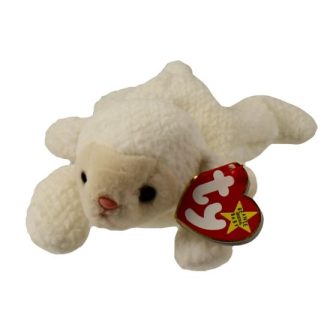 Ty Beanie Baby Fleece Lamb Beanbag Plush