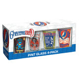 Grateful Dead Tour Drinking Glass Set - American, Beacon, Barton, Winterland (4-Pack / 16oz / Packaged)