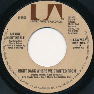 Maxine Nightingale – Right Back Where We Started From / Believe In What You Do (7" Vinyl)