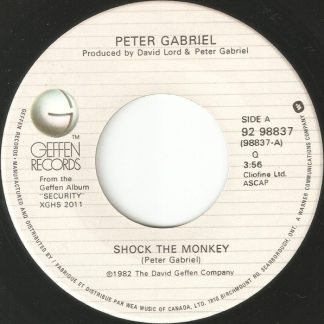 Peter Gabriel – Shock The Monkey / Soft Dog (7" Vinyl)