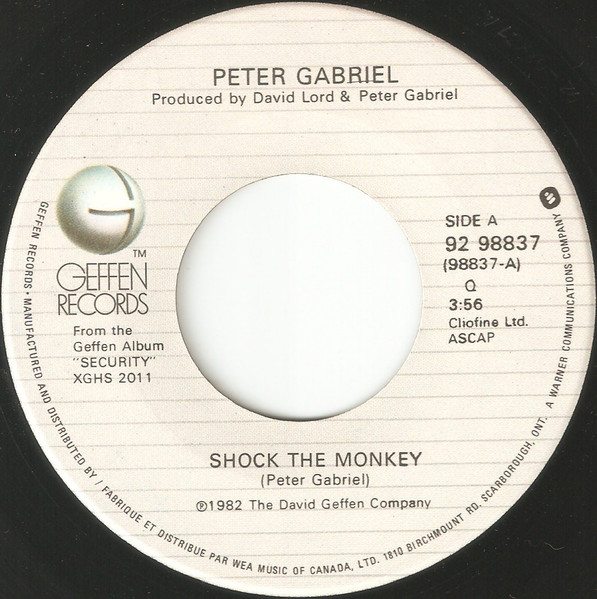 Peter Gabriel – Shock The Monkey / Soft Dog (7" Vinyl)