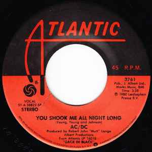 AC/DC – You Shook Me All Night Long /Have A Drink On Me (7" Vinyl)