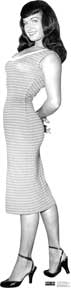 BETTIE PAGE - STRIPED DRESS CARDBOARD STAND UP