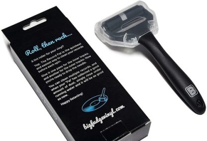 Big Fudge Record Pal Vinyl LP Silicone Roller Cleaning and Anti-Static Duster Washable Black