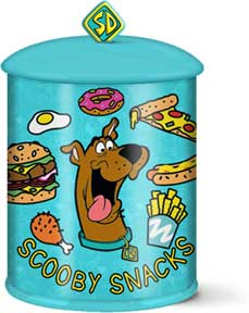 SCOOBY-DOO FOOD PATTERN CERAMIC COOKIE JAR