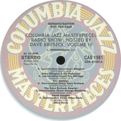 Various – Columbia Jazz Masterpieces Radio Show Hosted By Dave Brubeck, Volume IV (Vinyl)