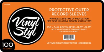 Vinyl Styl™ 12 Inch Vinyl Record Protective Outer Sleeves - 100 Count - (Clear)