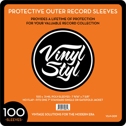 Vinyl Styl™ 45 RPM Vinyl Record Protective Outer Sleeves - 7" - 100 Ct (Clear)