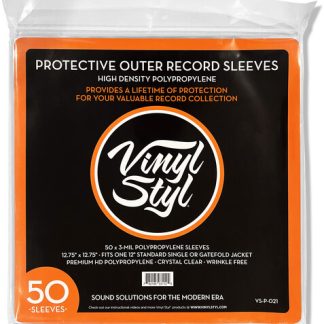 Vinyl Styl® 12 Inch Outer Record Sleeves - Easy Open - 50 Count (Crystal Clear)