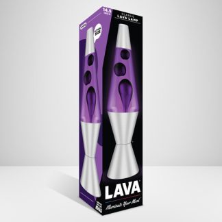 Lava® Lamp 14.5'' Black Wax/Purple Liquid/Silver Base & Cap (Lamp, Decor)*