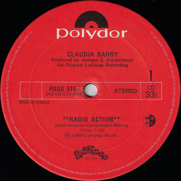 Claudja Barry – Radio Action / Banana Boat (Day-O) (Vinyl)