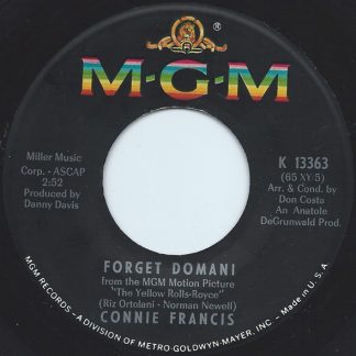 Connie Francis – Forget Domani / No One Ever Sends Me Roses (7" Vinyl)