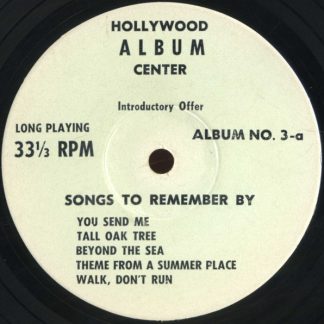 Unknown Artist – Songs To Remember By (7" Vinyl EP)