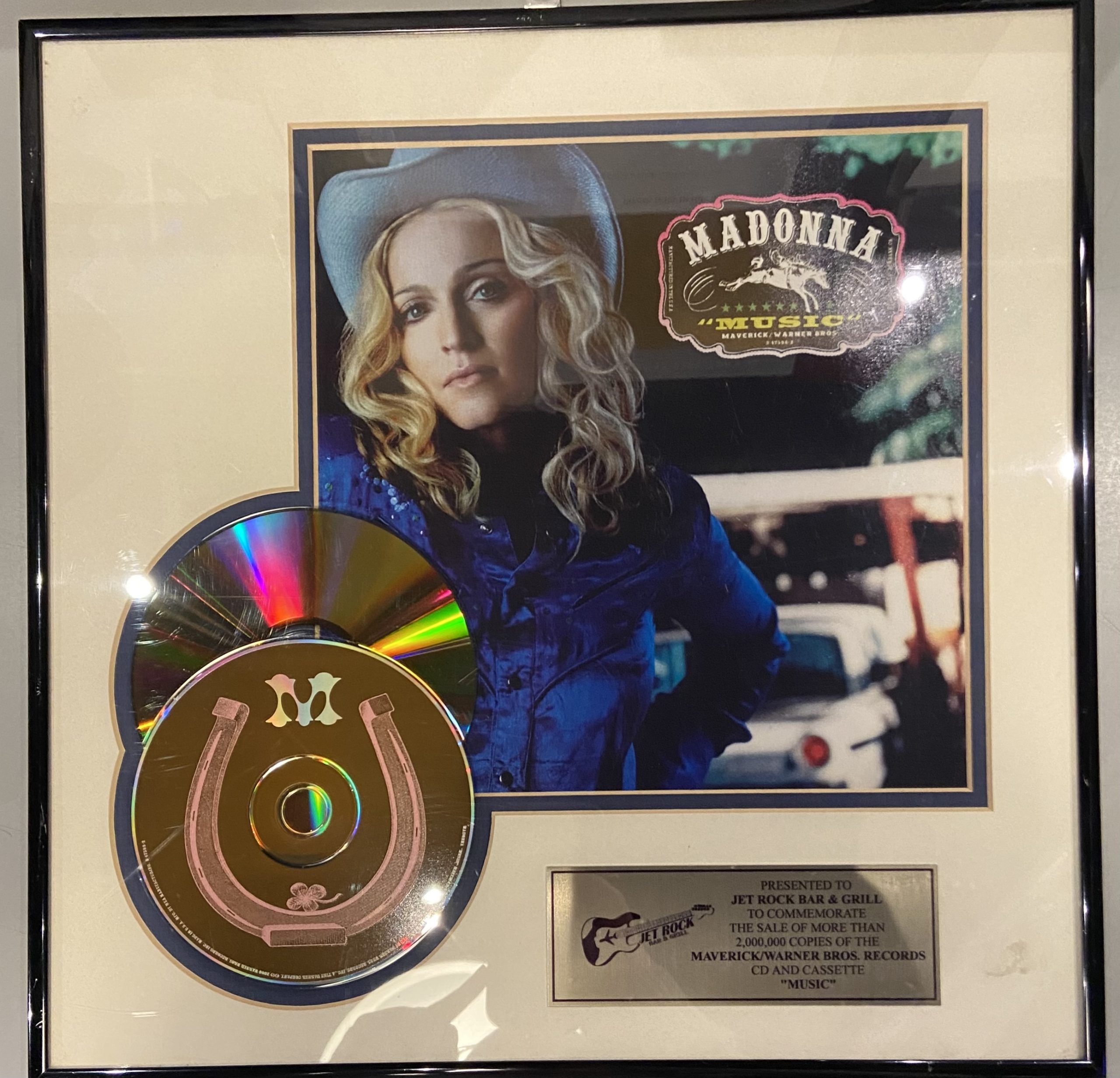 Madonna Music 2x Multi-Platinum Album Award