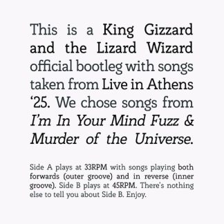 King Gizzard and the Lizard Wizard - I'm In Your Mind Fuzz / Murder Of The Universe Live In Athens '25 (Vinyl)