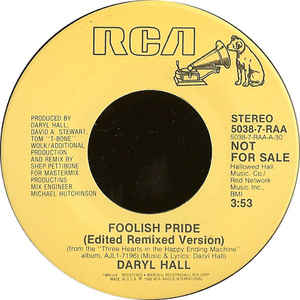 Daryl Hall – Foolish Pride (Edited Remixed Version)