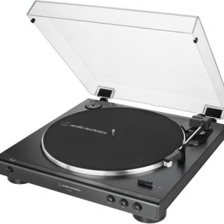 Audio Technica AT-LP60X-BK Fully Automatic Belt-Drive Turntable 33/45 RPM Speeds with Phono Pre Amp Includes Dust Cover and Dual Magnet Phono Cartridge (Black)