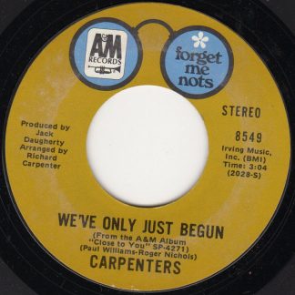 Carpenters – We've Only Just Begun / For All We Know (7" Vinyl)