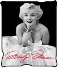 MARILYN MONROE - MARILYN BALLERINA B&W DRESS 50in x 60in MICRO-PLUSH THROW BLANKET
