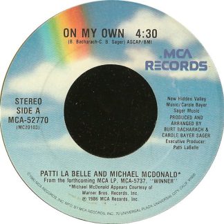 Patti LaBelle & Michael McDonald – On My Own/Stir It Up (7" Vinyl)