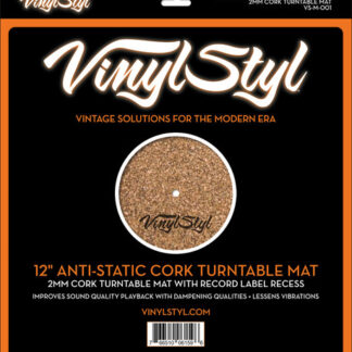 Vinyl Styl™ 12" Anti-Static Cork Turntable Mat