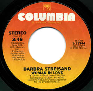 Barbra Streisand ‎– Woman In Love (7")
