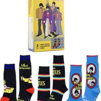 Beatles - Yellow Submarine (Crew Socks, Assorted Styles 3 Pack Gift Box)