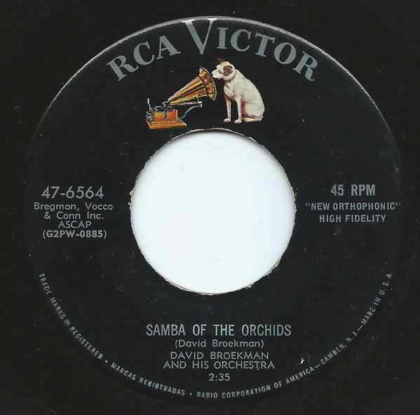 David Broekman And His Orchestra – Samba Of The Orchids/Theme From Wide, Wide World (7" Vinyl)