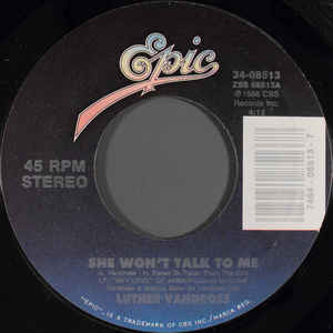 Luther Vandross ‎– She Won't Talk To Me (7")