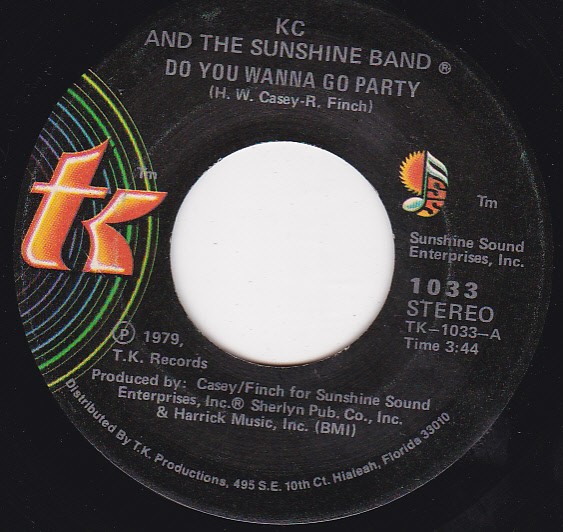 KC & The Sunshine Band – Do You Wanna Go Party / Come To My Island (7" Vinyl)