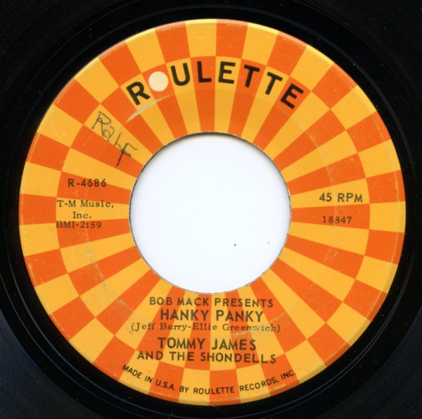 Tommy James And The Shondells – Hanky Panky/Thunderbolt (7" Vinyl)
