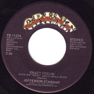Jefferson Starship – Crazy Feelin'/ Love Too Good (7" Vinyl)