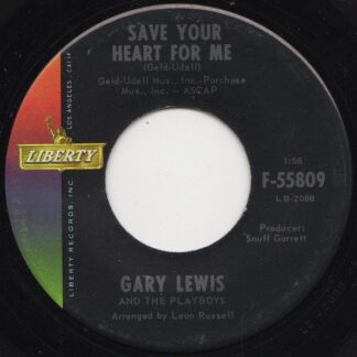 Gary Lewis And The Playboys* – Save Your Heart For Me/Without A Word Of Warning