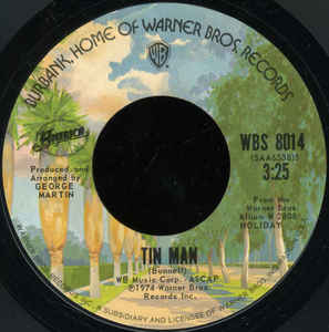 America ‎– Tin Man (7")