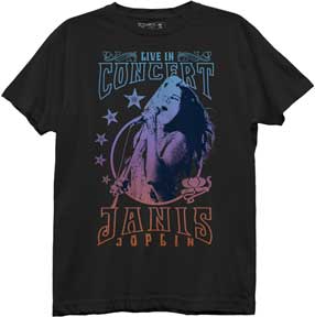JANIS JOPLIN - JANIS JOPLIN LIVE IN CONCERT UNISEX T-SHIRT