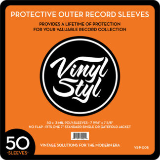 Vinyl Styl™ 45 RPM Vinyl Record Protective Outer Sleeves - 7" - 50 Ct (Clear)