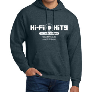 Hi-Fi Hits Logo - Hooded Sweatshirt (Dark Heather Gray)