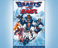 Wegmans Limited Edition Super Hero Buffalo Bills BEASTS of the EAST Poster Allen