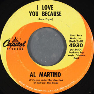 Al Martino – I Love You Because/Merry-Go-Round (7" Vinyl)