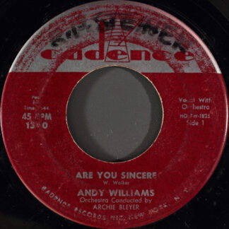 Andy Williams – Are You Sincere/Be Mine Tonight (7" Vinyl)