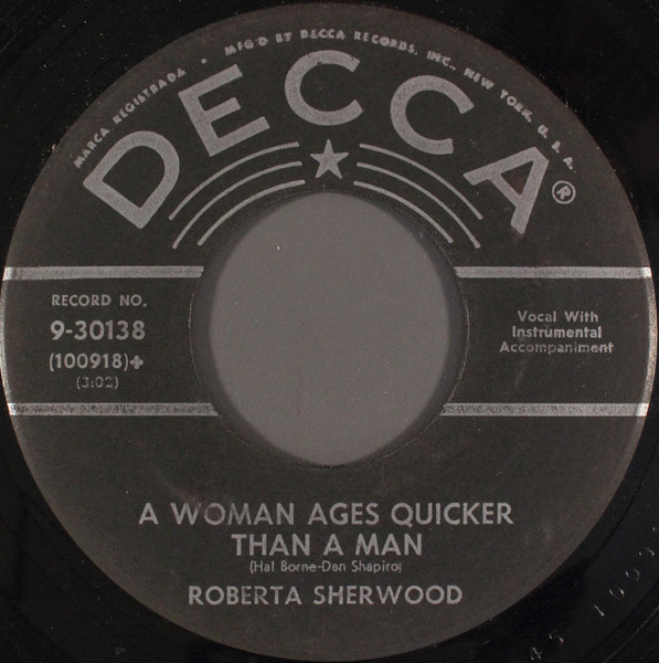 Roberta Sherwood – A Woman Ages Quicker Than A Man/Tears Don't Care Who Cries Them (7" Vinyl)