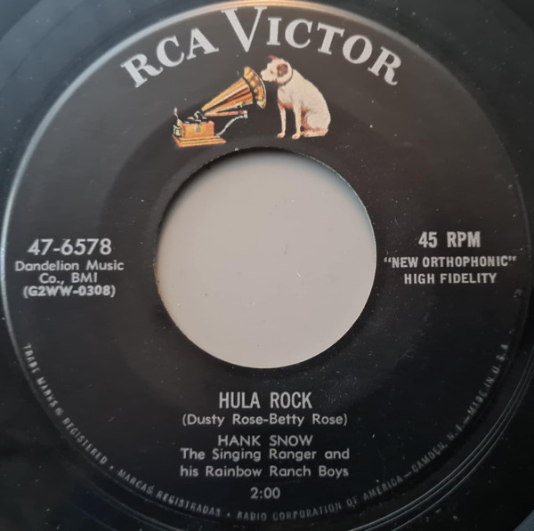 Hank Snow The Singing Ranger And His Rainbow Ranch Boys – Hula Rock / Conscience I'm Guilty (7" Vinyl)