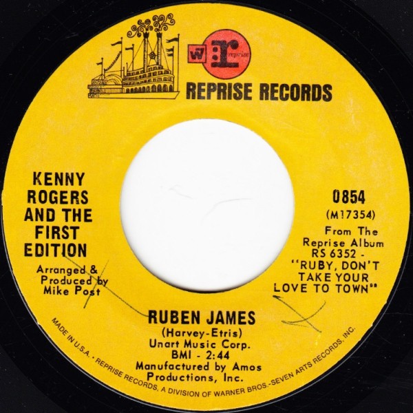 Kenny Rogers And The First Edition – Ruben James / Sunshine (7" Vinyl)