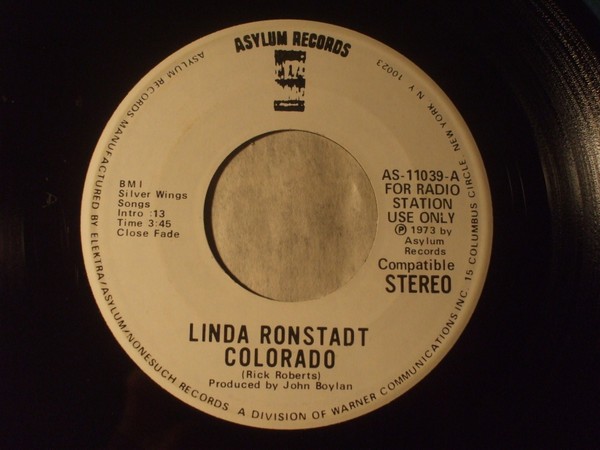 Linda Ronstadt – Colorado / Desperado (7" Vinyl Promo)