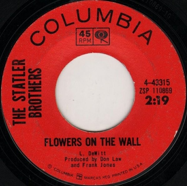 Statler Brothers, The – Flowers On The Wall/Billy Christian (7" Vinyl)