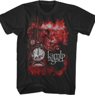 Lamb of God - Red Album Cover T-Shirt (Black, Adult Shirt)