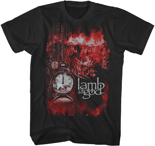 Lamb of God - Red Album Cover T-Shirt (Black, Adult Shirt)